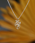 Anatomical Heart Necklace – Silver Cutout Pendant, Perfect Gift for Nurses, Doctors & Med Students
